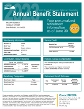 Sample annual benefit statement